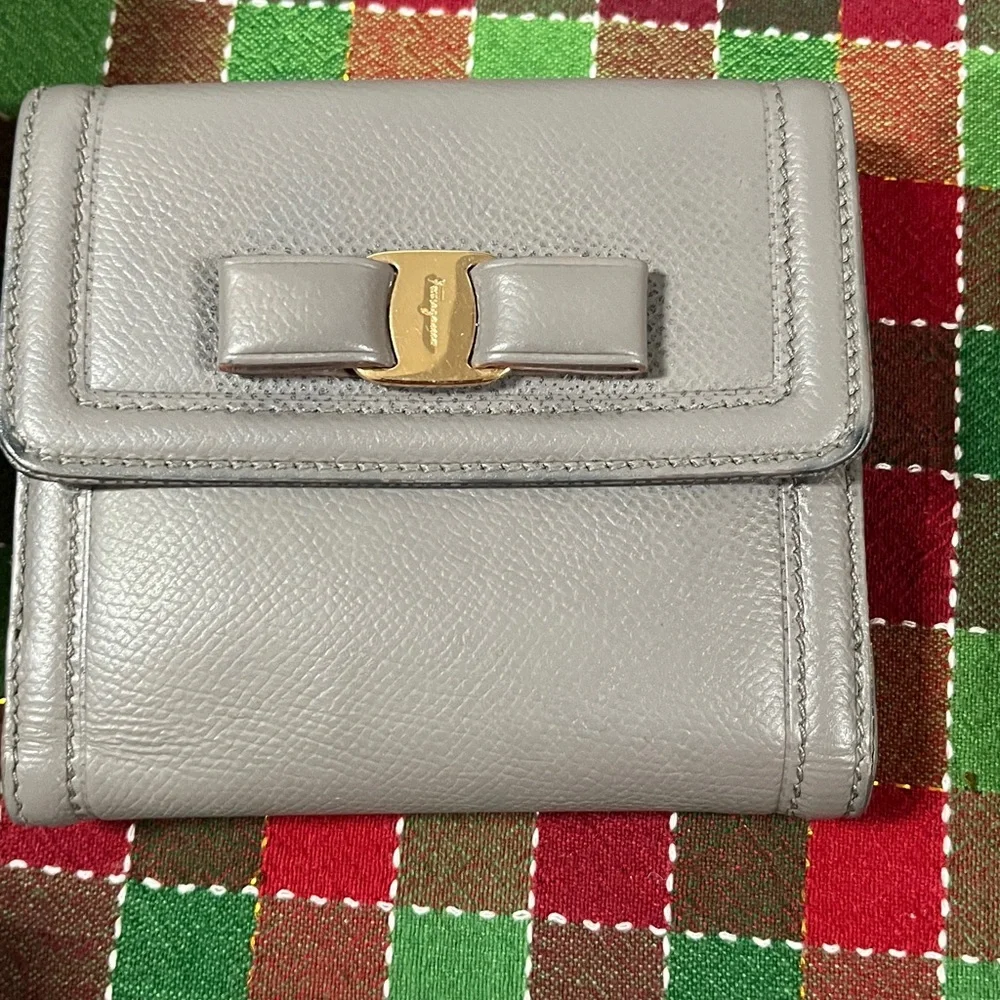 Ferrigamo Grey Compact Wallet
